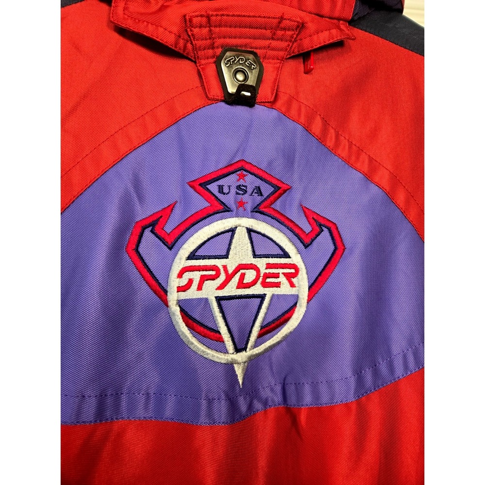 Vintage 90's Spyder USA Entrant GII Thinsulate Lite Loft Ski Jacket Men's L Red - Picture 6 of 16